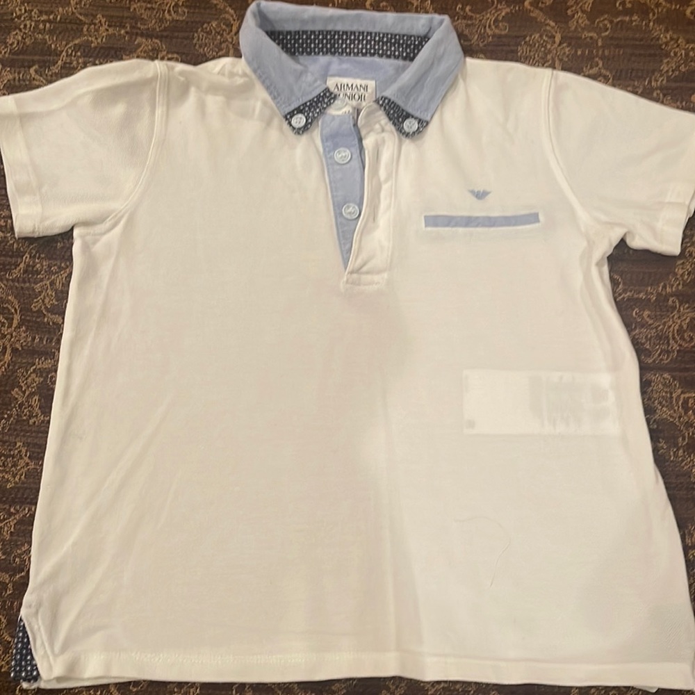 Boys Armani Teen Short Sleeve Polo Shirt